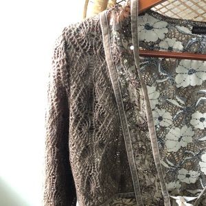 Anthropologie Hazel Embellished Lace Cardigan✨